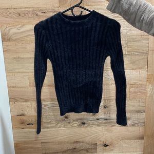 Black fuzzy sweater